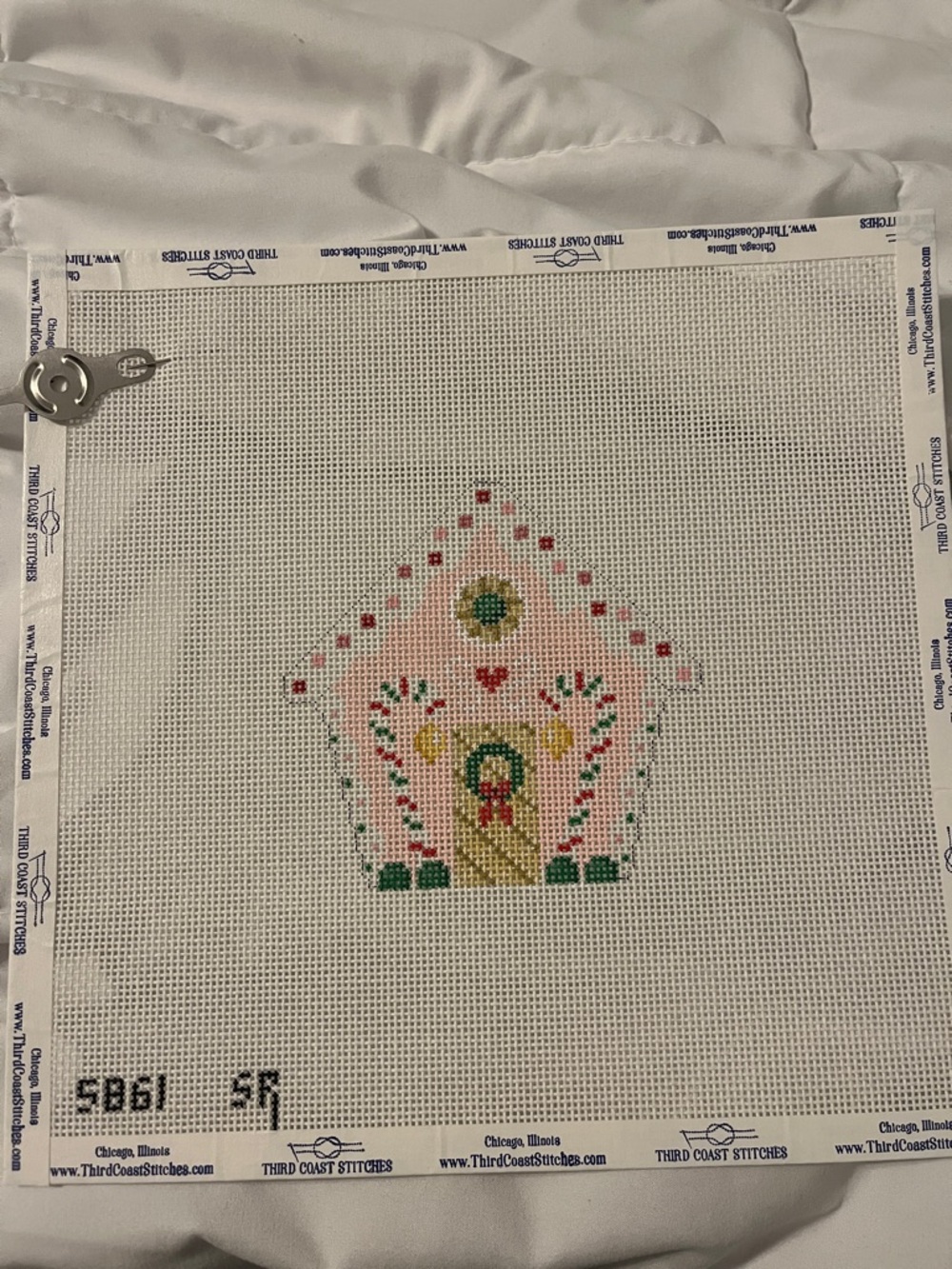 Gingerbread House Needlepoint Canvas